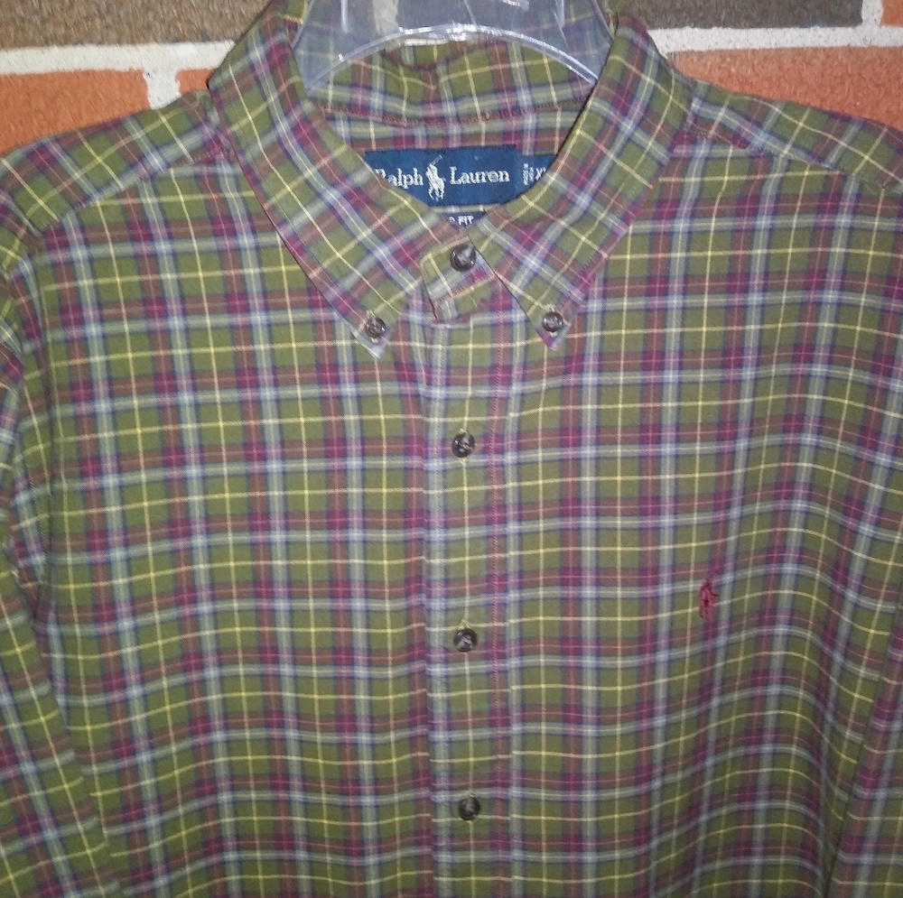 Polo by Ralph Lauren men's plaid button down shirt
